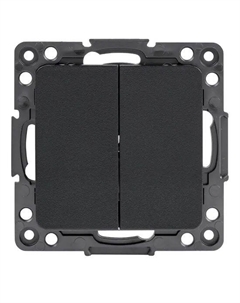 Переключатель EZV10-027-10 Стокгольм 2 кл. 10А автоматические клеммы черный механизм Ekf