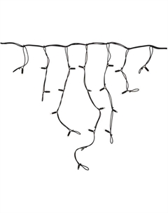 Гирлянда NEON-NIGHT 255-315 Бахрома (Айсикл) 5х0,7м 152 LED БЕЛЫЙ черный каучук 2,3мм IP67 постоянное свечение 230В нужен блок 315-000 Neon-night