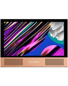 Видеодомофон Sonik 7 (Black+Pink Gold) цветной, настенный, 7" сенсорный IPS TFT LCD дисплей 16:9, разрешение экрана 1024х600 Slinex