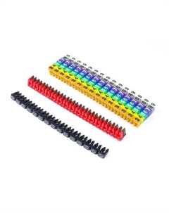 Маркер на кабель 12-6062 (клипса), ø 4...6 мм, цифры 0-9, 10 цветов, блистер (MR-55) Rexant