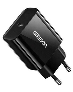 Зарядное устройство сетевое UGREEN CD137 10191_ USB Type-C, 20W, цвет: черный Ugreen