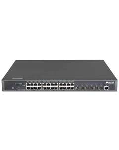 Коммутатор S3900-24T6X 24*GE TX, 6*10GE/GE SFP+, 2 power slots with 1 hot-swap AC220V power supply, the cooling fan, 1U, standard 19-inch rack-m Bdcom