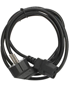 Кабель питания CE021-CU0.75-1.8M Schuko угловой=>IEC-320-C13, 3*0.75 мм2, заземление, 1.8м Vcom