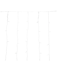 Гирлянда NEON-NIGHT 235-515 ДОЖДЬ (занавес) 2х1,5м, прозрачный ПВХ, IP44, мерцающий Flashing, 150LED Белые, 15 нитей, 10LED/нить Neon-night