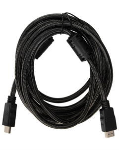 Кабель интерфейсный HDMI-V1.4-3MC HDMI (m) - HDMI (m), ver 1.4, 3м, GOLD, ф/фильтр, черный Buro