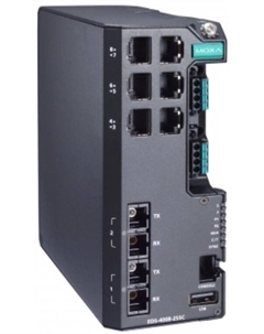 Коммутатор управляемый EDS-4008-2SSC-LV-T 6*10/100BaseT(X) ports, 2*100BaseFX singlemode ports with SC connectors, dual power inputs 12/24/48 Moxa
