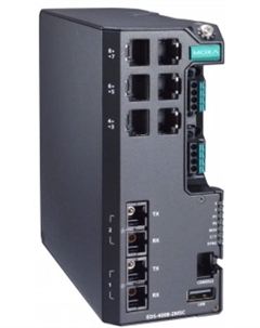 Коммутатор управляемый EDS-4008-2MSC-LV 6*10/100BaseT(X) ports, 2*100BaseFX multi-mode ports with SC connectors, dual power inputs 12/24/48 VDC Moxa