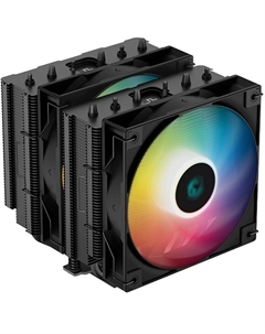 Кулер AG620 BK ARGB LGA2066/2011-v3/2011/1700/1200/115x/AM5/AM4 (2*120mm fan, 300-1850rpm, 67.88 CFM, 29.4dBA, 4-pin PWM) RET Deepcool