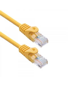 Кабель патч-корд U/UTP 5e кат. 3м -LPU5E-30Y 24AWG 4пары, 7/0.18мм CCA желтый Acd