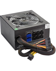 Блок питания 800W EVO800 EX280441RUS-S (ATX, APFC, SC, 12cm RGB fan, 24pin, (4+4)pin, PCIe, 5*SATA, 3*IDE, FDD, Cable Management, black, кабел Exegate