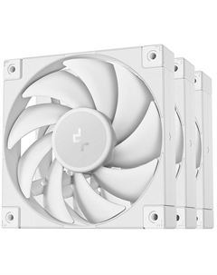 Вентилятор для корпуса FD12 WH-3 IN 1 120mm, 400-2050rpm, 64.2CFM, 27.6dBa, 4-pin PWM Color BOX (3-pack) Deepcool