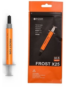 Термопаста FROST X25 4g gray, плотность: 3.25g/cm3, теплопроводность: > 5.15 W/m-K, тепловое сопротивление: < 0.004 С-in2/W, диэлектрическа Id-cooling