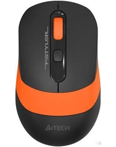 Мышь Wireless Fstyler FG10S черный/оранжевый оптическая (2000dpi) silent (4but) (1204066) A4tech