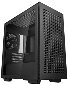 Корпус mATX CH370 черный, без БП, боковое окно закаленное стекло, 2*USB 3.0, audio Deepcool