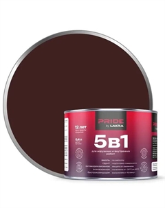 Грунт-эмаль по ржавчине 5 в 1 цвет шоколадно-коричневый RAL8017 0.4 л Лакра