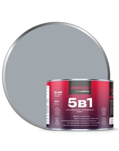 Грунт-эмаль по ржавчине 5 в 1 цвет серое окно RAL7040 0.4 л Лакра