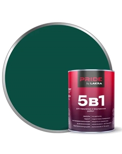 Грунт-эмаль по ржавчине 5 в 1 цвет зеленый мох RAL6005 0.8 л Лакра