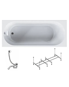 Ванна AM.PM Moxie W9MA-170-070W-A2ROFL с каркасом и сифоном акриловая 170x70 см Am.pm.