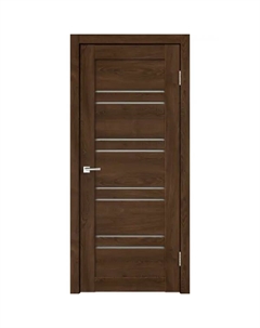 Дверь межкомнатная со стеклом Лайн 1 90x200 см Hardflex цвет дуб тернер венге без замка, без петель Velldoris