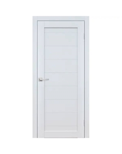 Дверь межкомнатная глухая Тренто 90x200 см ПВХ цвет иридиум с замком Без бренда