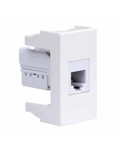 Розетка телевизионная встраиваемая Viva RJ12 цвет белый Dkc