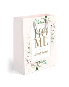 Пакет подарочный Милый дом 32x26x12 см цвет белый Симфония