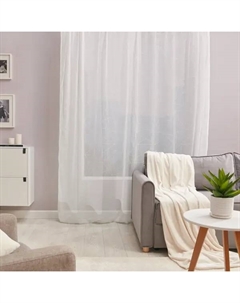 Тюль на ленте «Геометрия» 250x260 см цвет белый Witerra