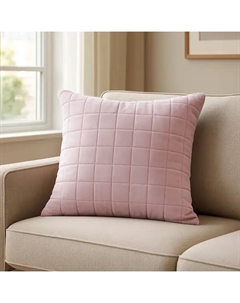 Подушка Etna 50x50 см велюр цвет серо-сиреневый Inspire