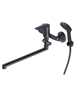 Смеситель для ванны AM.PM Drive F9U90122 однорычажный универсальный с лейкой и шлангом цвет черный матовый Am.pm.