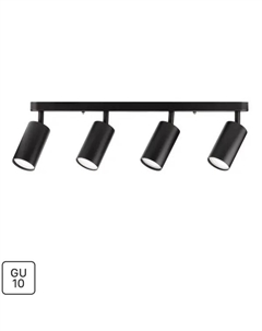 Спот поворотный Arton 4 лампы GU10 цвет черный Ritter