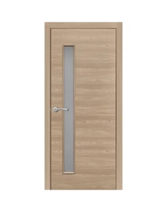 Дверь межкомнатная остекленная с замком в комплекте 60x200 см Hardflex цвет коричневый Принцип