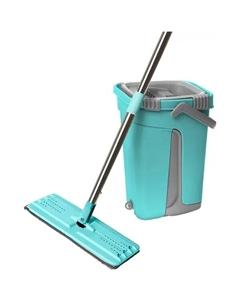 Набор для уборки швабра с ведром Youll Love с отжимом цвет бирюзовый You'll love