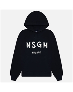 Мужская толстовка  Brush Stroke Logo Print Hoodie Msgm