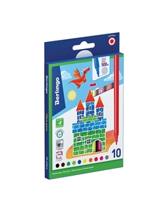 Набор фломастеров "Замки" 10 цв, смываемые, в картонной упаковке Berlingo