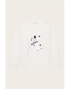 Хлопковый лонгслив с принтом Tom tailor