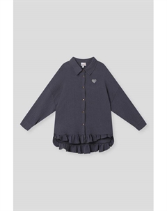 Платье-рубашка хлопковое с рюшами Kidsparad