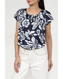 Блуза атласная с принтом More&more