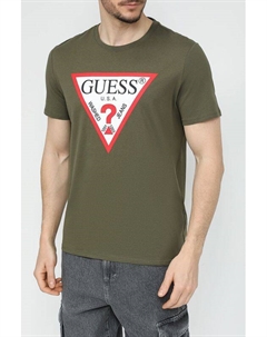 Футболка хлопковая с логотипом Guess