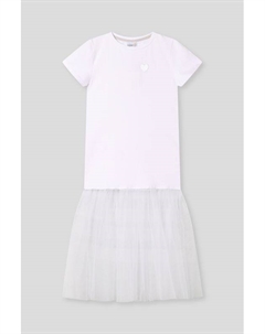 Платье хлопковое с юбкой из сетки Kidsparad