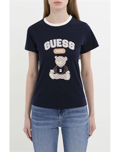 Футболка хлопковая с принтом Guess