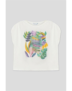 Футболка хлопковая с принтом Mayoral