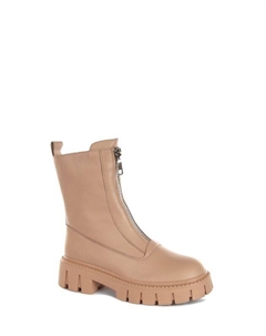 Ботинки кожаные высокие на молнии Abricot