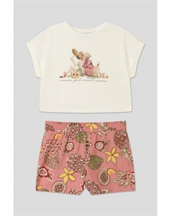 Комплект из футболки и шорт с принтом Mayoral