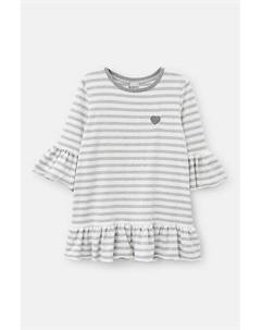 Платье хлопковое в полоску с оборками Kidsparad