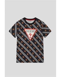 Хлопковая футболка с фирменным принтом Guess