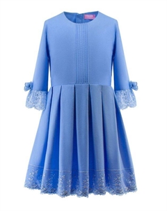 Хлопковое платье с кружевной отделкой Evika kids