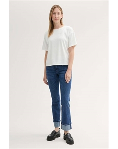 Джинсы однотонные с отворотами Tom tailor