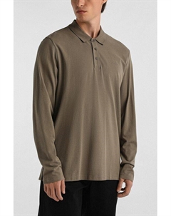 Поло хлопковое с длинным рукавом Hugo