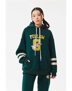 Худи хлопковое с принтом Смена