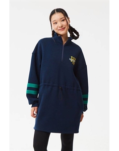 Платье хлопковое с воротником на молнии Смена